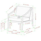 Middlebrook Designs Solid Wood Patio Lounge Chair