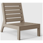 Polytrends Birchwood All Weather HDPE Outdoor Patio Deep Seating Modular Armless Chair