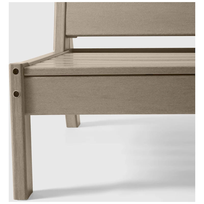 Polytrends Birchwood All Weather HDPE Outdoor Patio Deep Seating Modular Armless Chair