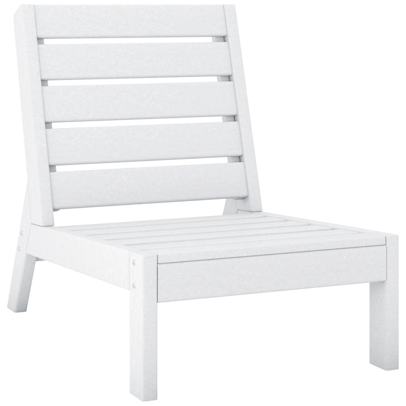 Polytrends Birchwood All Weather HDPE Outdoor Patio Deep Seating Modular Armless Chair