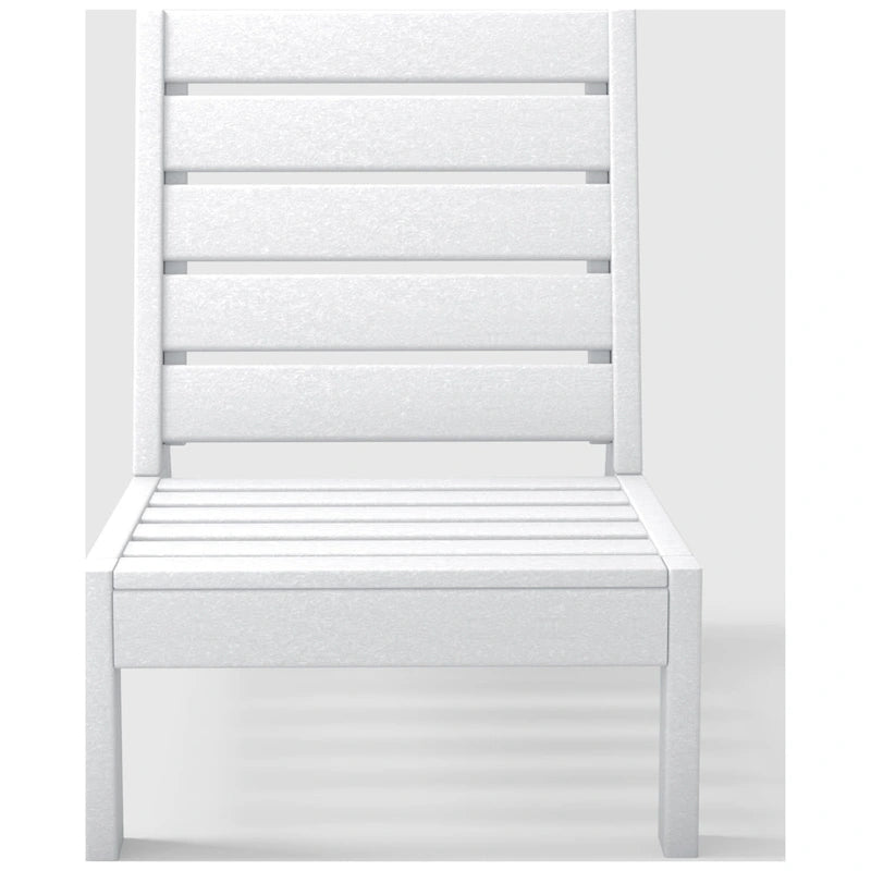 Polytrends Birchwood All Weather HDPE Outdoor Patio Deep Seating Modular Armless Chair