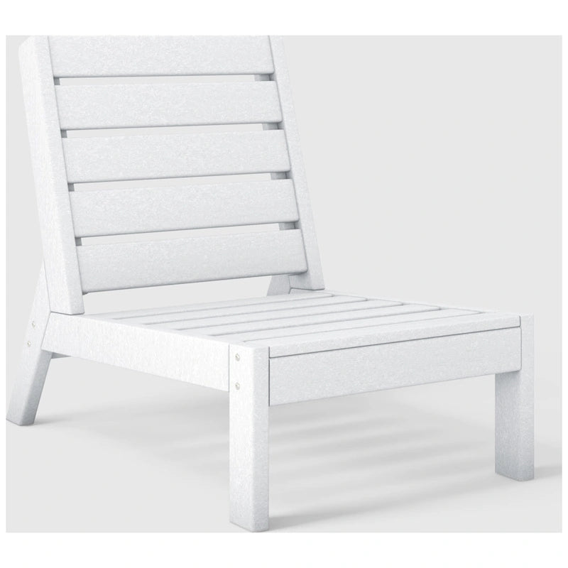 Polytrends Birchwood All Weather HDPE Outdoor Patio Deep Seating Modular Armless Chair