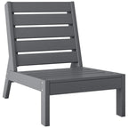 Polytrends Birchwood All Weather HDPE Outdoor Patio Deep Seating Modular Armless Chair