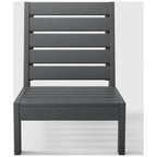 Polytrends Birchwood All Weather HDPE Outdoor Patio Deep Seating Modular Armless Chair