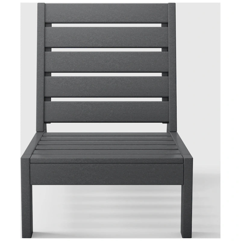 Polytrends Birchwood All Weather HDPE Outdoor Patio Deep Seating Modular Armless Chair