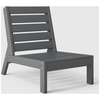 Polytrends Birchwood All Weather HDPE Outdoor Patio Deep Seating Modular Armless Chair