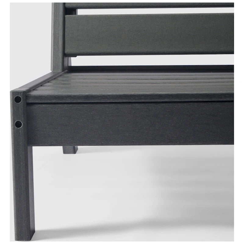 Polytrends Birchwood All Weather HDPE Outdoor Patio Deep Seating Modular Armless Chair