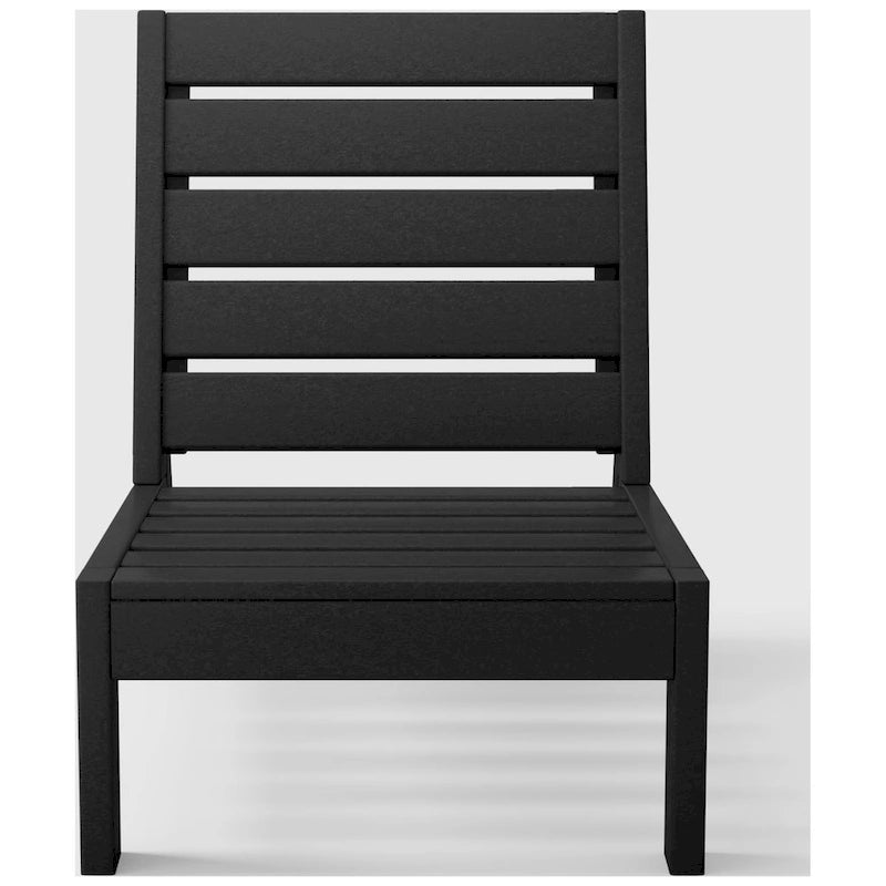 Polytrends Birchwood All Weather HDPE Outdoor Patio Deep Seating Modular Armless Chair