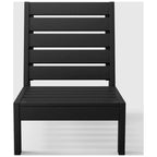 Polytrends Birchwood All Weather HDPE Outdoor Patio Deep Seating Modular Armless Chair