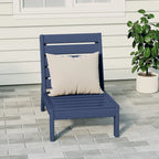 Polytrends Birchwood All Weather HDPE Outdoor Patio Deep Seating Modular Armless Chair