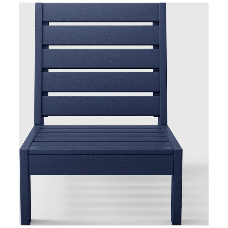 Polytrends Birchwood All Weather HDPE Outdoor Patio Deep Seating Modular Armless Chair