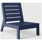 Polytrends Birchwood All Weather HDPE Outdoor Patio Deep Seating Modular Armless Chair