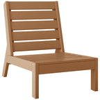 Polytrends Birchwood All Weather HDPE Outdoor Patio Deep Seating Modular Armless Chair