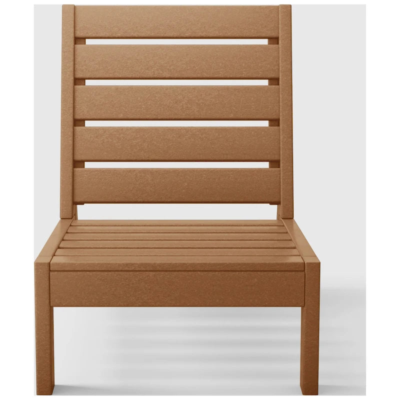 Polytrends Birchwood All Weather HDPE Outdoor Patio Deep Seating Modular Armless Chair