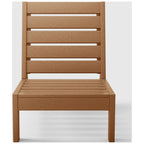 Polytrends Birchwood All Weather HDPE Outdoor Patio Deep Seating Modular Armless Chair