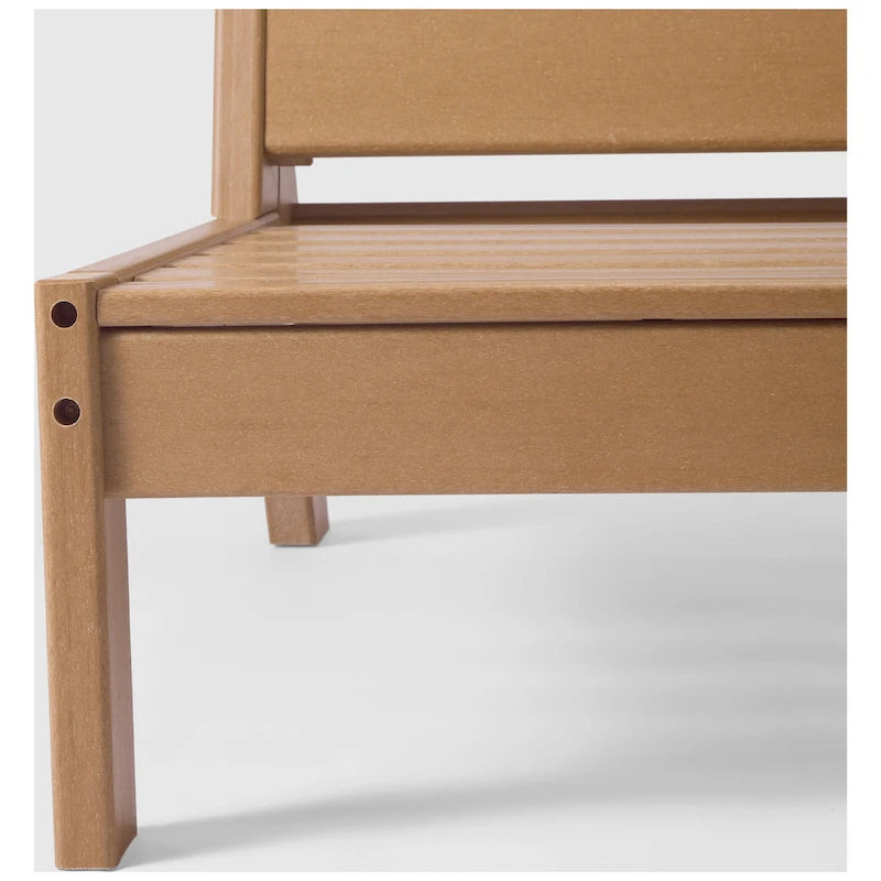 Polytrends Birchwood All Weather HDPE Outdoor Patio Deep Seating Modular Armless Chair