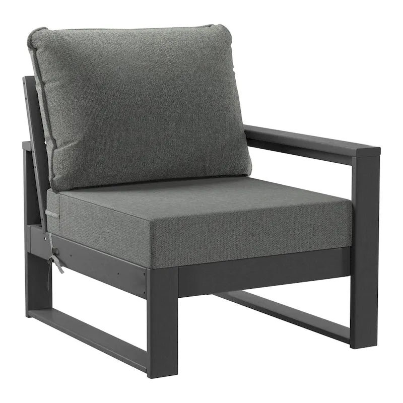 Polytrends Endless Patio Sectional 8-Piece Lounge Sofa Set with Gray Frame