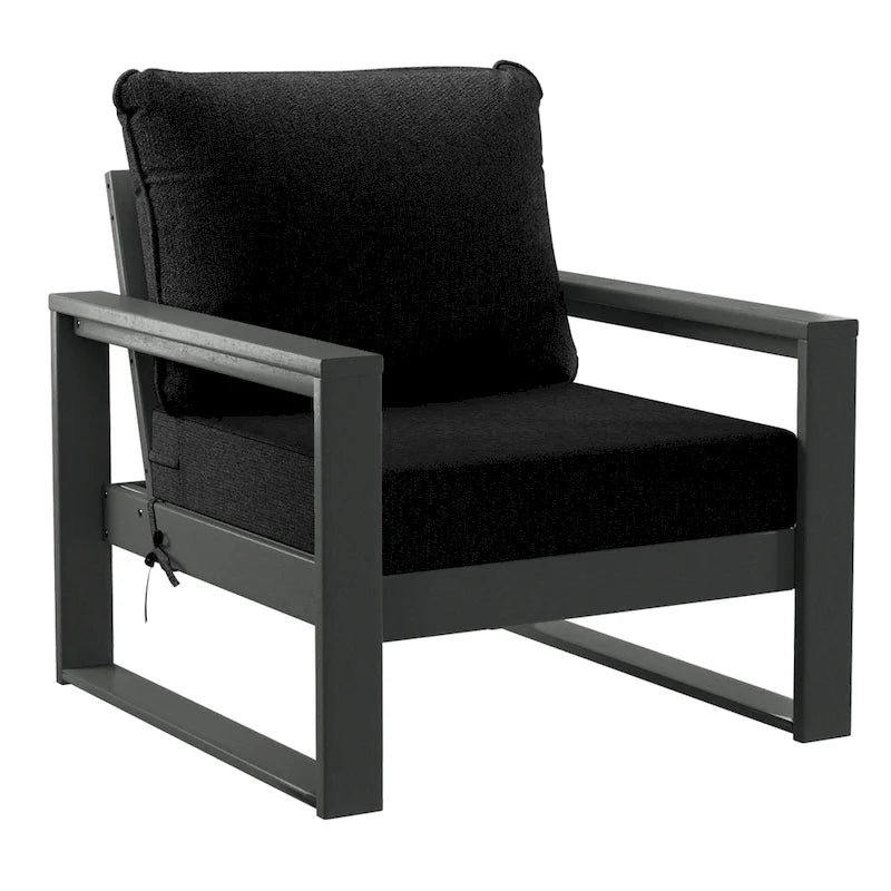 Polytrends Endless Patio Sectional 8-Piece Lounge Sofa Set with Gray Frame