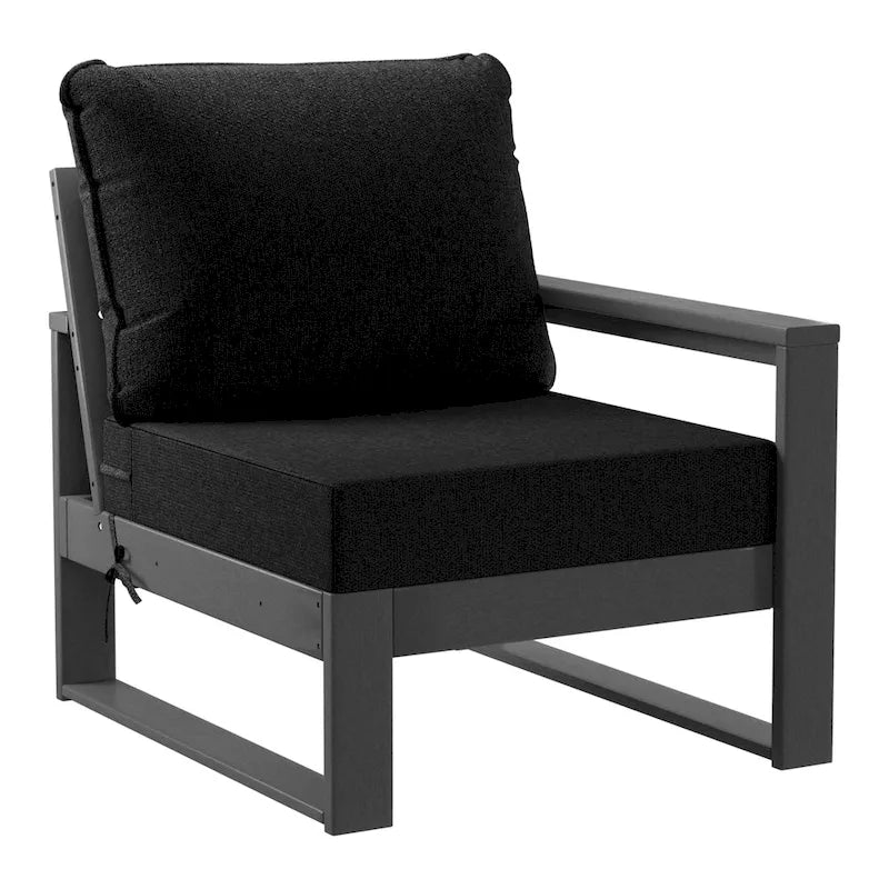 Polytrends Endless Patio Sectional 8-Piece Lounge Sofa Set with Gray Frame