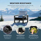 Polytrends Endless Patio Sectional 8-Piece Lounge Sofa Set with Gray Frame