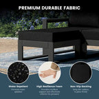 Polytrends Endless Patio Sectional 8-Piece Lounge Sofa Set with Gray Frame