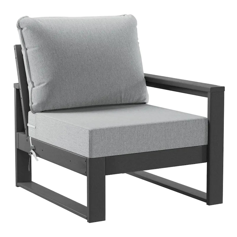 Polytrends Endless Patio Sectional 8-Piece Lounge Sofa Set with Gray Frame