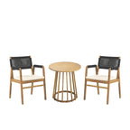 Christopher Knight Home - Outdoor 3-Piece Acacia Wood Dining Set with Cushions