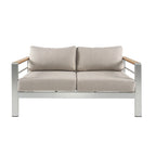 Christopher Knight Home - Everett Outdoor Aluminum Love Seat with Cushions and Rust-Resistant Frame