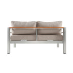 Christopher Knight Home - Everett Outdoor Aluminum Love Seat with Cushions and Rust-Resistant Frame
