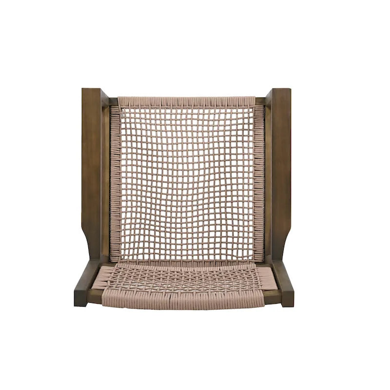 Christopher Knight Home Outdoor 5-Piece Acacia Wood Dining Sets with Rope Accent Chairs