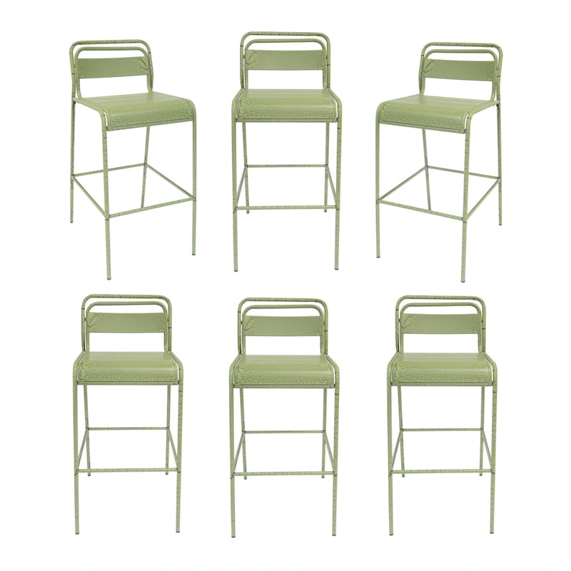 Christopher Knight Home Carmella Outdoor Metal Barstool (Set of 6)