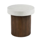 Christopher Knight Home - Mirod Indoor/Outdoor MGO Side Table with Faux Stone Top and Natural Wood Frame