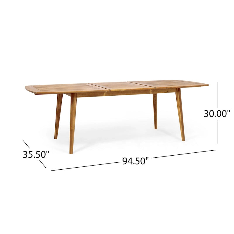 Christopher Knight Home - Emma Outdoor Wood and Resin 7 Piece Dining Set with Expandable Table