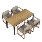 Christopher Knight Home Outdoor Rustic Acacia Wood 5-Piece Dining Sets