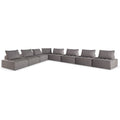 Signature Design by Ashley Bree Zee Gray 8-Piece Outdoor Modular Seating - 152 W x 114 D x 35 H