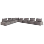 Signature Design by Ashley Bree Zee Gray 8-Piece Outdoor Modular Seating - 152 W x 114 D x 35 H