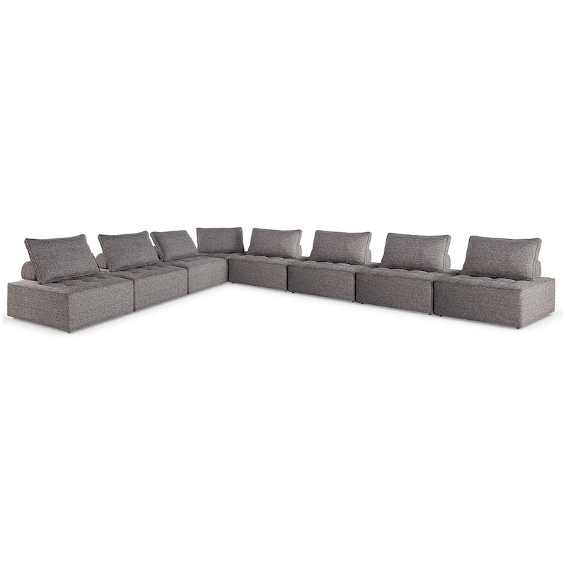 Signature Design by Ashley Bree Zee Gray 8-Piece Outdoor Modular Seating - 152 W x 114 D x 35 H