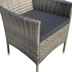 Outdoor Patio 9 Piece Wicker Dining Table Chairs Set Glass Table Top Casual Dining Table and 8 Removable Cushions Armchairs