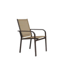 7 Pieces Patio Dining Set, Rectangular Dining Table and 6 Stackable Chairs, Outdoor Courtyard Conversation Casual Set