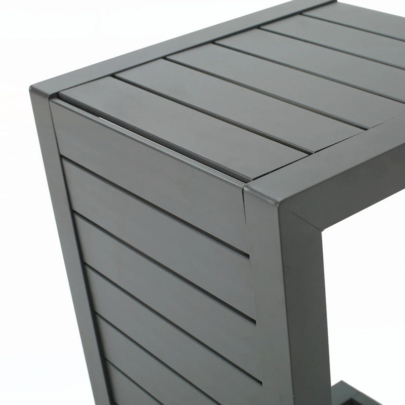 Outdoor CAPE CORAL C-SHAPED TABLE GREY
