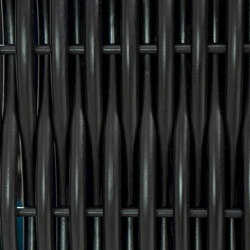 Roomfitters Outdoor Acacia Wood Wicker Club Chair with Cushions, Deep Seating Patio Furniture for Porch or Garden, Teal