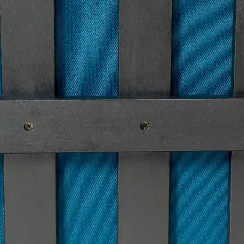 Roomfitters Outdoor Acacia Wood Wicker Club Chair with Cushions, Deep Seating Patio Furniture for Porch or Garden, Teal