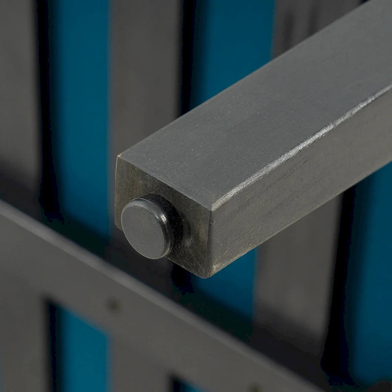 Roomfitters Outdoor Acacia Wood Wicker Club Chair with Cushions, Deep Seating Patio Furniture for Porch or Garden, Teal