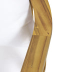 Roomfitters 3-Piece Acacia Wood Patio Set, Outdoor Club Chairs and Table with Waterproof Cushions for Porch, Beige+Teak