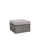 8 Piece Outdoor Patio Sofa Set, Sectional L- Shaped Patio Furniture Wicker Patio Conversation Set