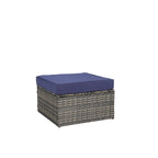 8 Piece Outdoor Patio Sofa Set, Sectional L- Shaped Patio Furniture Wicker Patio Conversation Set