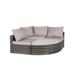 8 Piece Outdoor Patio Sofa Set, Sectional L- Shaped Patio Furniture Wicker Patio Conversation Set