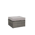 8 Piece Outdoor Patio Sofa Set, Sectional L- Shaped Patio Furniture Wicker Patio Conversation Set