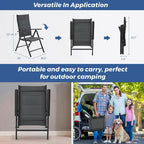 Foldable Patio Dining Set with Metal Table & Aluminum Chairs - Durable, All-Weather Furniture for Garden, Lawn & Patio. - N/A