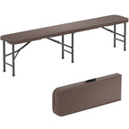Costway 6 ft Plastic Folding Bench with 1320 LBS Capacity Handle & - See Details